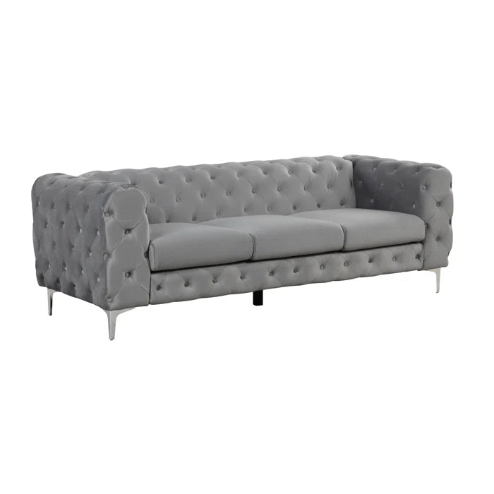 Grey Three Seater Sofa Set