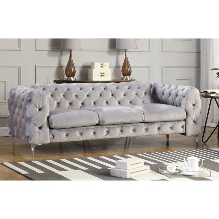 Grey Three Seater Sofa Set