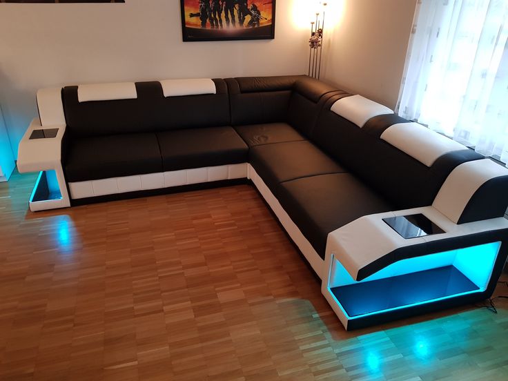 New Range of Black & White Corner Sofa