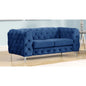 Plain Blue Two Seater Sofa Set